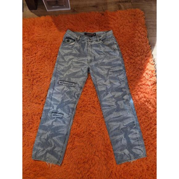 Faded Blue The Source Southpole Lookalike Crazy Pattern Size 36